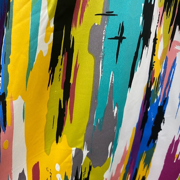 Triangle Top Empire Waist Dress Multi Coloured S/M - Picture 8 of 11